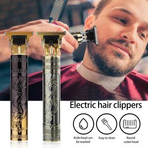 Scheermessen in elektrisch scheerapparaat voor heren T9 USB oplaadbare haarsnijmachine Professionele trimmer voor mannen Kapper Baardtrimmer draak 231013