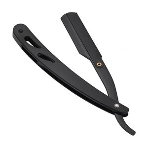 Rasoirs Lames Hommes Rasage Outils De Coiffeur Rasoir et Lames Antique Noir Pliant Couteau De Rasage En Acier Inoxydable Porte-rasoir Droit 231011