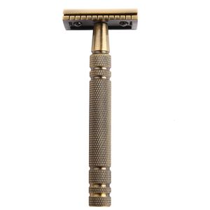 RAZORS BLADES VEILIGHEID RAZORS VOOR SHAVING MANNEN Classic Metal Double Edge Brass Bronze Style Blade vervangbaar 221119