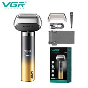 Razors Blades VGR rasoir professionnel tondeuse à barbe rasoir électrique IPX7 étanche Machine de rasage alternatif Portable pour hommes V 358 231219