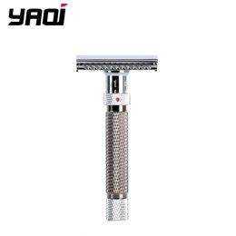 RAZORS BLADES YAQI Instelbare De laatste gesneden Chrome en Gunmetal Color Safety Razor voor mannen 230327