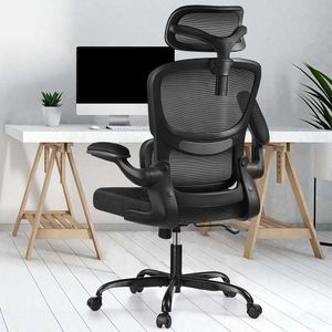 Razzor Bureau ergonomique en maille à dossier haut avec soutien lombaire et appui-tête réglable, chaise de jeu pour ordinateur, chaise pivotante de direction pour bureau à domicile