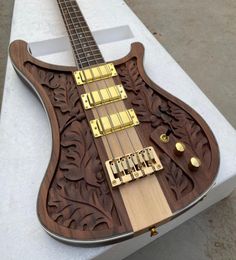 RBASTARD 4004 LK Lemmy Kilmister Limited Edition Brown Walnut Bass Guitar Guitar Maple Necl Thru Body Carve Match Top1103433