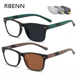 RBENN TR90 gafas de lectura pocromáticas mujeres hombres gafas camaleón ultraligeras gafas de sol al aire libre 1,0 1,5 1,75 2,25 240124