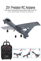 Avion RC Z51 avec caméra HD 2MP ou sans caméra, planeurs de temps de vol de 20 minutes avec LED, avion en mousse d'envergure à lancer à la main8738745