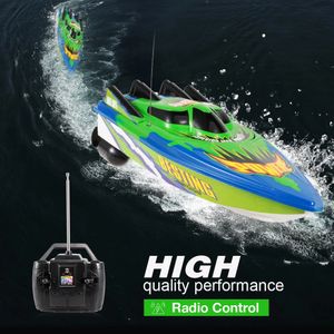 Bateau RC bateau à grande vitesse bateau à moteur radiocommandé 20kmh cadeaux de jouets télécommandés pour enfants et débutants 240307