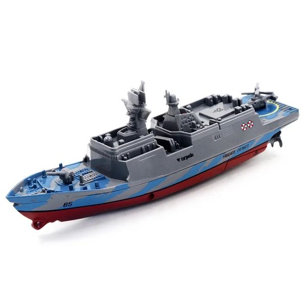 RC bateau navire de guerre 2.4GHZ jouets télécommande Mini transporteur électrique enfants en plein air eau hors-bord jouets télécommandés