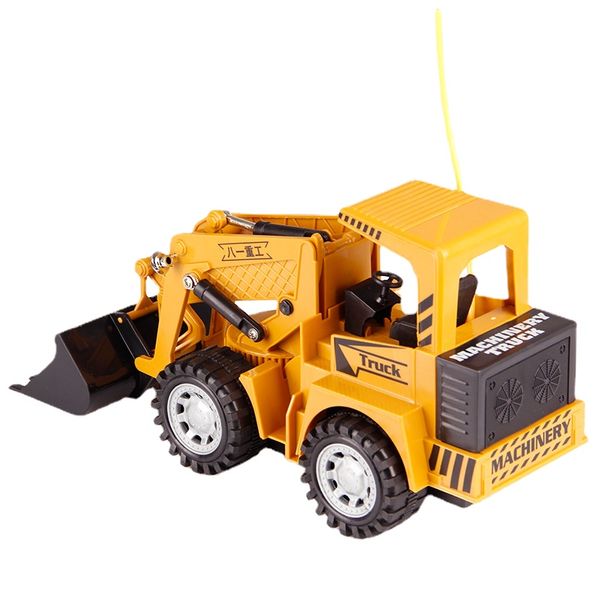 RC bulldozer 2,4G 6CH Control remoto aleación camión ingeniería vehículos para niños juegos al aire libre coche RC juguete para regalo