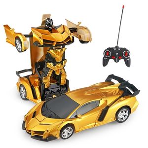 RC Car 24 styles Robots Toys Transformation Robots Sports Vehicle Model Remote Cool Deformation Car Kids Toys Gifts For Boys 201203