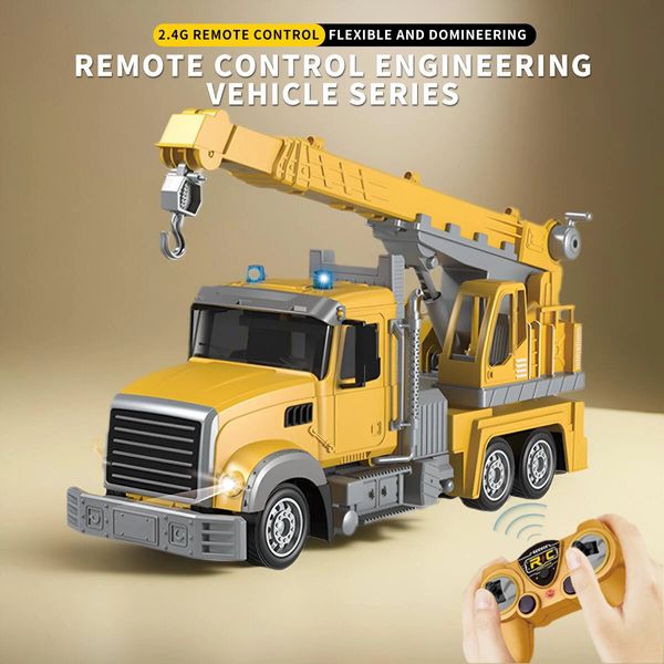 RC Car Children Toys Remote Contrôle pour garçons Radio Excavator Truck Truck Bulldozer Electric Car Kids Gift 240417