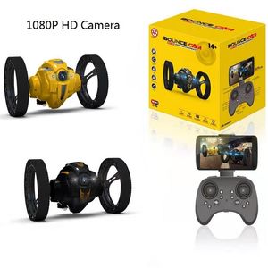 RC Auto Flexibele Wielen Rotatie LED Nachtlampje RC Bounce Robot 2.4G Jumping Auto Geen camera of met WiFi Camera 2.0mp 1:10 211029