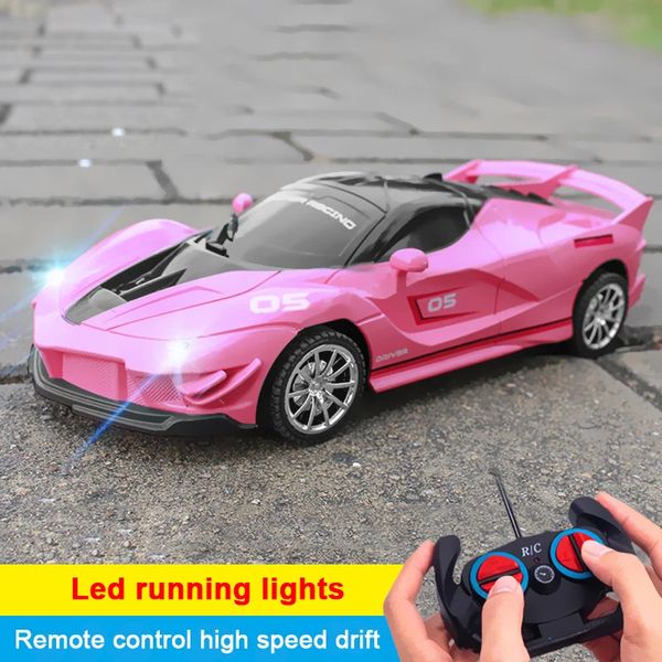 RC Car Toy 24G Radio Remote Contrôle High-Speed ​​LED Sports Scortive Drift Racing Racing Toys for Boys Children Gifts 240430