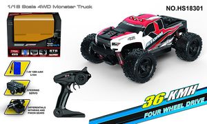 RC Car Toy, Super High Speed ​​36 km / h, 1:18 Monster Race Power Wheels, Cool Drift, LED-verlichting, Multiplayer Sport, voor Kid Verjaardag Xmas Geschenken