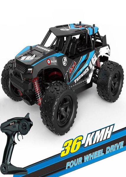 Jouet de voiture RC Super haute vitesse 36 KMH 118 Monster Race Power Wheels Cool Drift LED lumières multijoueur Sport enfant anniversaire Chri1106684