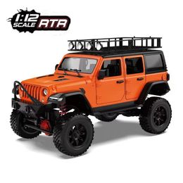 RC Crawler 4x4 CAR MN128 24G Climbing Buggy Professional met LED -lamp Volledig schaal Remote Control Toys for Boys Gift 240327
