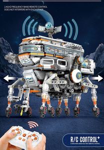 Space War Build Block RC/Coche eléctrico Juego de experimentos científicos Kit de modelo de juguete 9060 Coche espacial Ficción Caminar Robot inteligente Juguetes de bloques de construcción para niños Regalo de Navidad