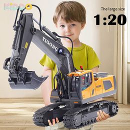 RC Excavator 1 20 Remote Contrôle Crawler Engineering Vehicle Radio Radio Children's Back to School 240428