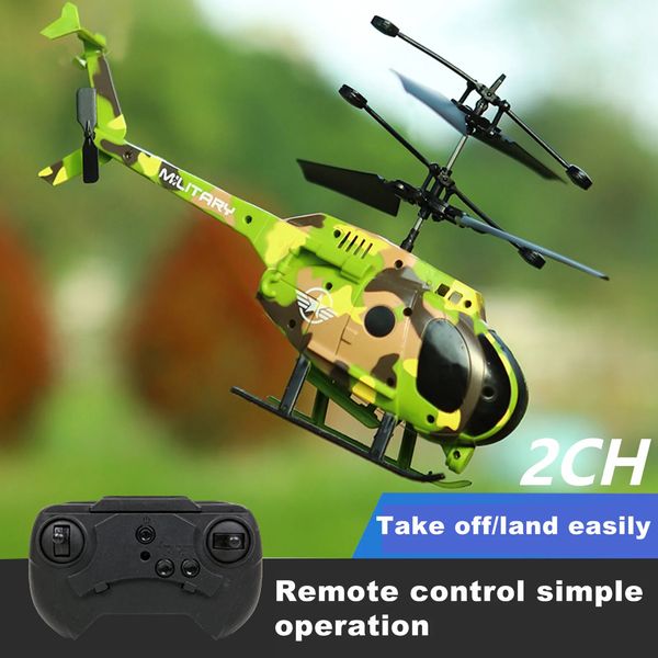 RC Helicopter 2CH Remote Control Plane Airplane Flying Rescue Aircraft Toys for Boys Gift Kids 240508