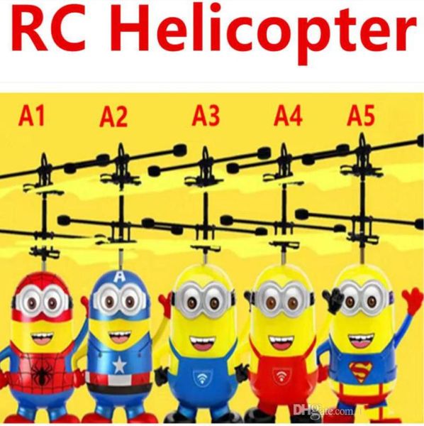 Helicóptero RC de inducción de vuelo LED bola noctilucente Quadcopter Drone Sensor de vuelo de inducción infrarroja de grado superior juguetes para niños 20PCS9237865