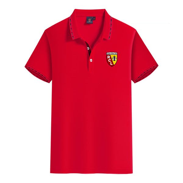 RC Lens hommes été loisirs haut de gamme coton peigné T-shirt professionnel manches courtes chemise à revers