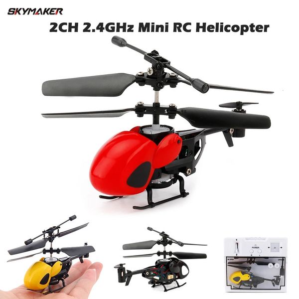 RC Mini Helicopter 2ch Portable QS5012 con 610 Motor cepillado para niños Regalo 240417