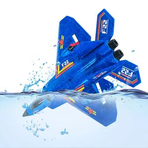 RC Plane F22 Fighter Remote Control Helicopter 24g Radio Airplane EPP mousse étanche Glieur Aircraft pour enfants 240511