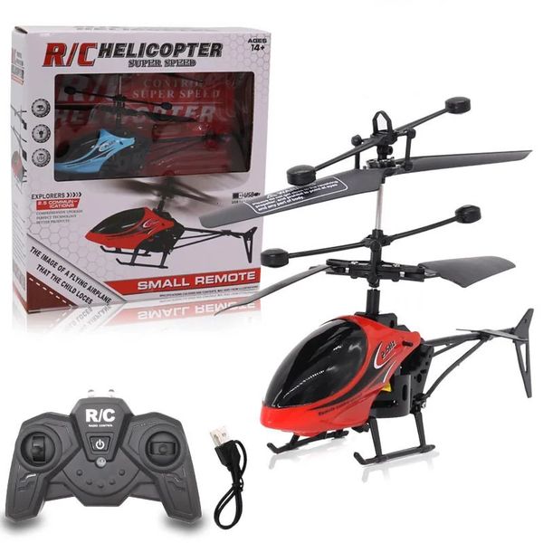 Avion RC Mini hélicoptère 2 voies avion rechargeable Drone mouche planeur modèle enfant cadeau jouet en plein air enfants jeu jouets cadeaux 231229