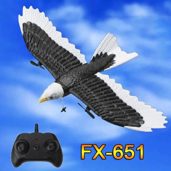 Avion RC Wingspan Eagle Bionic Aircraft Fighter 24G Radio Télécommande Hobby Planeur Avion Mousse Jouets pour Enfants Enfants Cadeau 240119