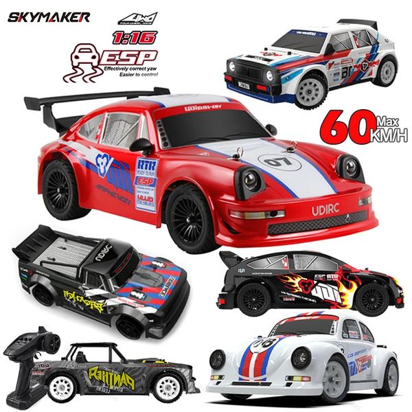 RC Racing Car 1/16 UD1604 UD1603 Ud1607 UD1608 RC Car Alta velocidad 2.4G Sin escobillas 4WD Drift Control remoto Drift Car juguetes para niños 240308