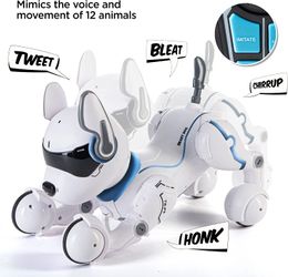 RC Control Remoto Robot Perro Juguetes con Función Táctil y Control de Voz Inteligente y Bailando Imita Animales Mini Mascota programable