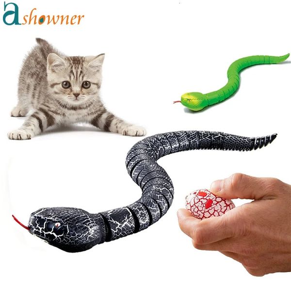 RC Remote Control Snake Toy pour chat chaton Contrôleur en forme d'oeuf RattlesNake Interactive Snake Cat teaser jouer au jouet jeu Pet Kid 240415