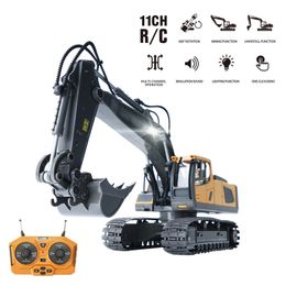 RC Robot 1 20 excavadora 24G Control remoto ingeniería vehículo oruga Bulldozer camión Rc coche juguetes para niños regalos 230325