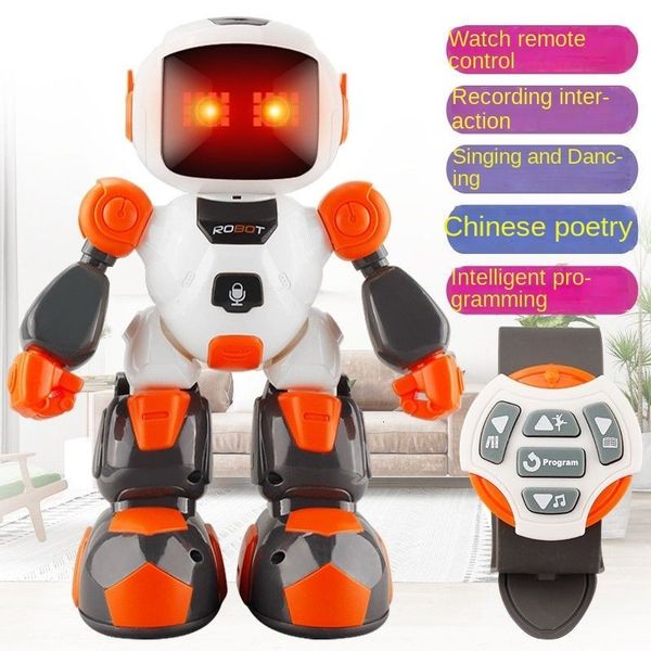 RC Robot Niños Juguete de Control Remoto Eléctrico Caminar Bailar Cantar Inteligente Educación Temprana Hablando Niño Grande 230504