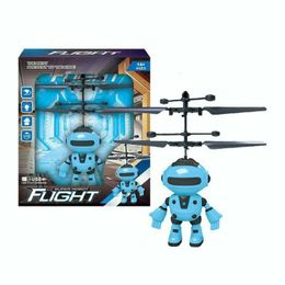 RC Robot Electric Airplane Infrarood Inductie USB Oplaad Plastic Mini Fly Electronic Aircraft Suspension Toys Kid Xmas Gifts 221122