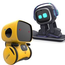 RC Robot Emo Robot Smart Robots Dance Voice Command Sensor Zingt Dancing Herhaalde robotspeelgoed voor kinderen jongens en meisjes praten robots 230504