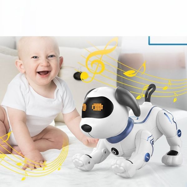 Robot RC K16A électronique animaux chien cascadeur sens tactile musique chanson jouet commande vocale pour enfants anniversaire cadeau de noël 230727