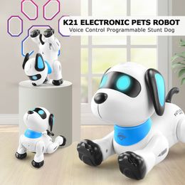 RC Robot LE NENG K21 Elektronische Robot Hond Stunt Hond Afstandsbediening Robot Hond Speelgoed Spraakbesturing Programmeerbaar Touch-sense Muziek Dansen Speelgoed 230714