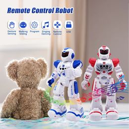 RC Robot RC Robot est Afstandsbediening Robot 822 Smart Walk Zingen Dans Action Figure Gebaarsensor Speelgoed Cadeau voor kinderen 231117