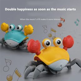 RC Robot Rechargeable Escape électrique crabe Pet jouets musicaux enfants cadeaux d'anniversaire interactif 231021