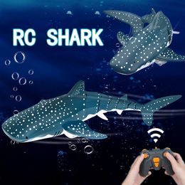 RC Robot Remote Control Shark Toy S voor kinderen cool spullen dieren speelgoed jongens kinderen volwassenen haaien vis water bad zwembad 221122
