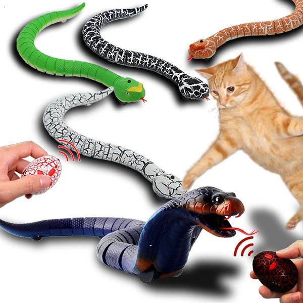 RC Snake Toys for Boys Kids Girls Children Children Temote Control Animaux Cobra Cobra Catlesnake Cat PETS ROBOT SHARK SPIDER 240417