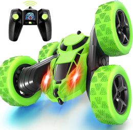 RC Cascadeur Enfants Double face flip 2,4 GHz Télémiste Contrôle Rotation 360 degrés Off Road Kids Rc Drift Car Toys Cadeaux Boys 240511