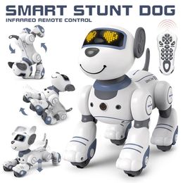 RC Stunt Robot Chien Robots Intelligents Enfants Jouet Télécommande Musique Tactile Danse Chant Suivre Marche Animaux Électriques Pour Fille 240321