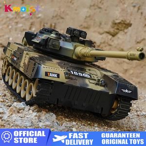 RC Tank 7Ch 2.4G 130 Modèle de char sur chenilles télécommandé Guerre mondiale Camion militaire Simulation sonore Tigre Jouets pour garçons Enfants Cadeaux 240311