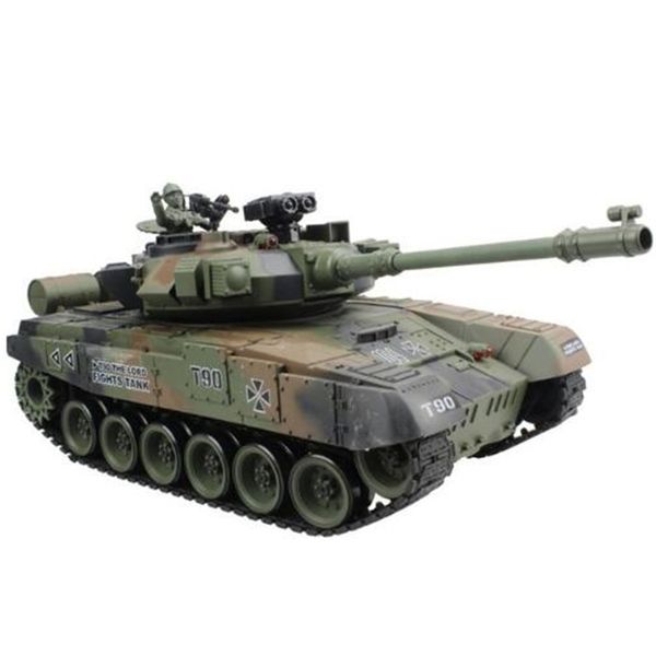 RC Tank Main Battle Tank Russian T-90 15 Channel 1/20 Model Avec Sound and Shoot Bullet Recoil Effect Tank Model Electronic Toys 201208