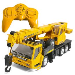 Jouets Rc pour enfants, ascenseur, Construction, ingénierie, simulation de grue, modèle de camions, voiture, télécommande, transporteur en alliage pour enfants, 231229