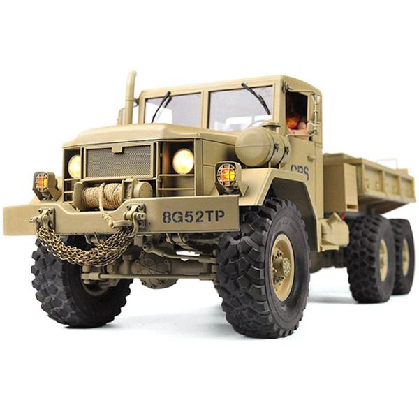 RC Truck Control Remoto Vehículo Militar Transporter Off-Road Monster 6WD Tactical 2.4G Rock Crawler Juguete Electrónico Niños Regalo