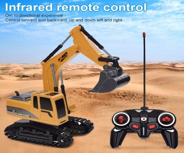 RC Trucks Mini Remote Control Bulldozer 124 ALLIAGE PLASTIQUE ENGINEERINE CAR CRUM CRURME CRANE CRANE POUR LE VÉHICULE ÉLECTRIQUE TOYS Gift 28271853