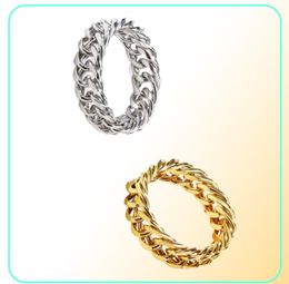 RC476 Silver Gold Mens Mens Spinner Ring Figit for Anximey Innelesdley Arear 6 mm Chunky Cuban Link Chain 710 Pinky Thumb1908529