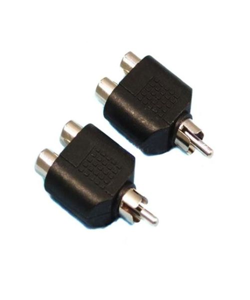 Adaptateur de prise séparateur RCA AV o Y, 1 mâle à 2 femelles, câble de prise x2, convertisseur de câble TV 7475435